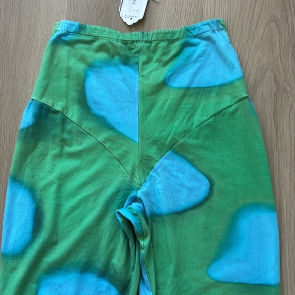 $160 Arthur Apparel Ring Green and Blue Spotted Flare Out Pants 0097 - Picture 10 of 10